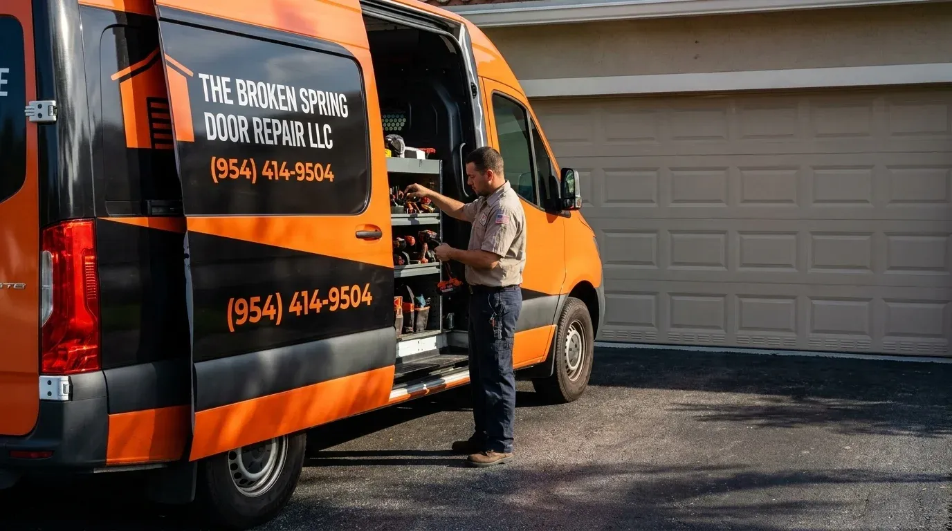 Garage door installation team